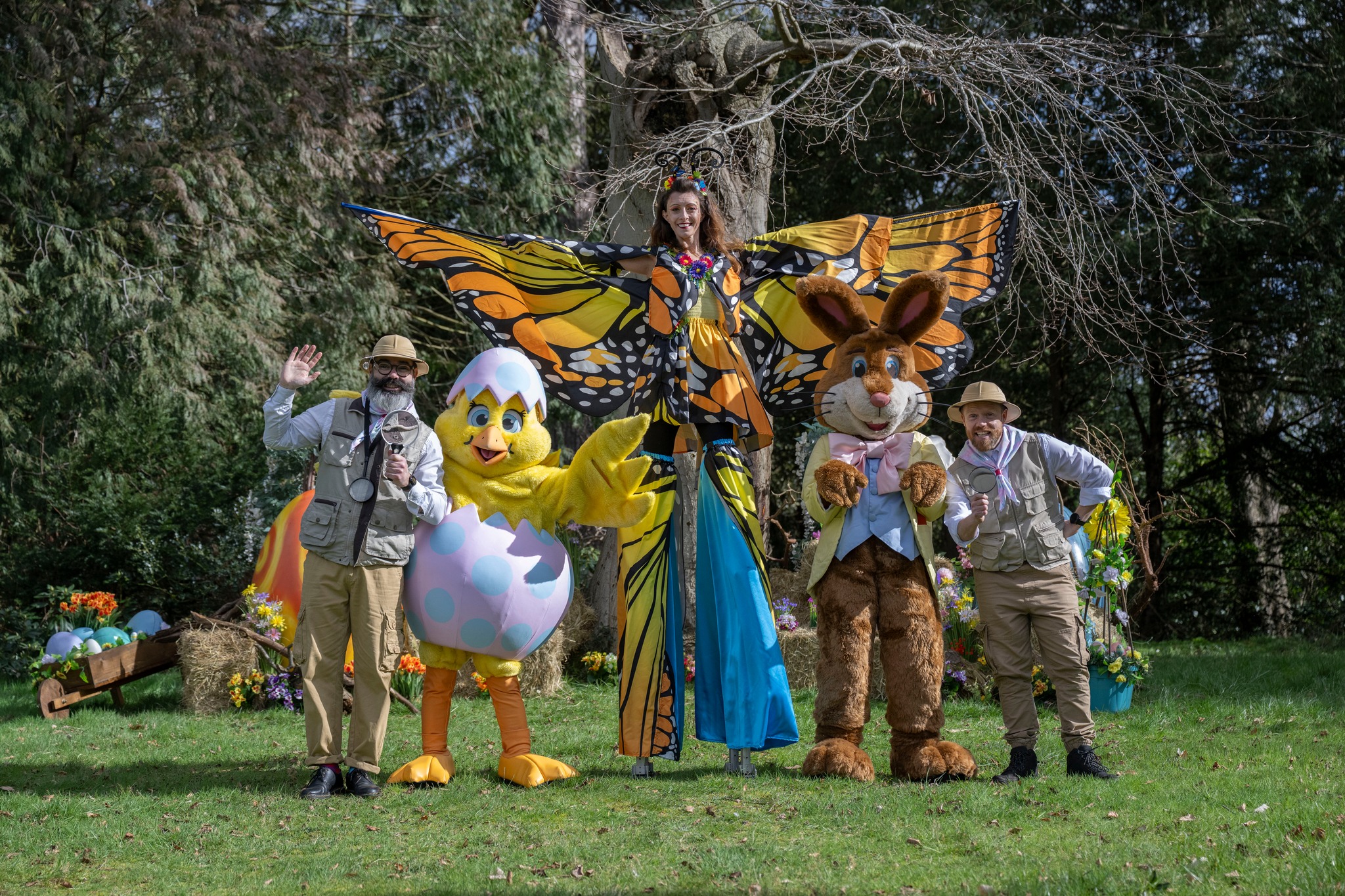 People dressed in easter costumes