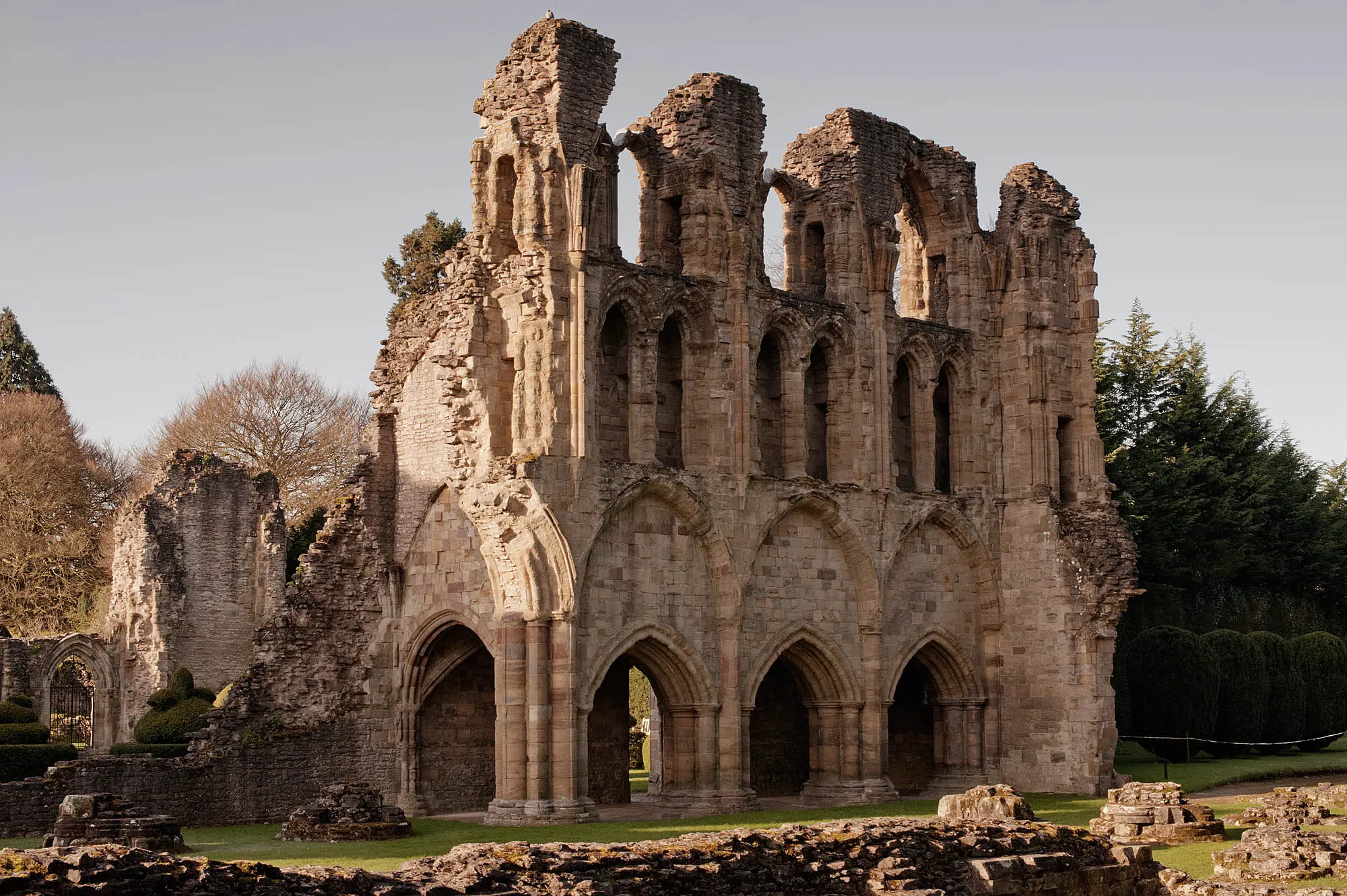 A historic building in ruin